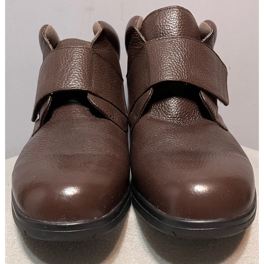 Drew Big‎ Easy Mens Brown Pebbled Leather Orthopedic Ankle Boots 13 4W